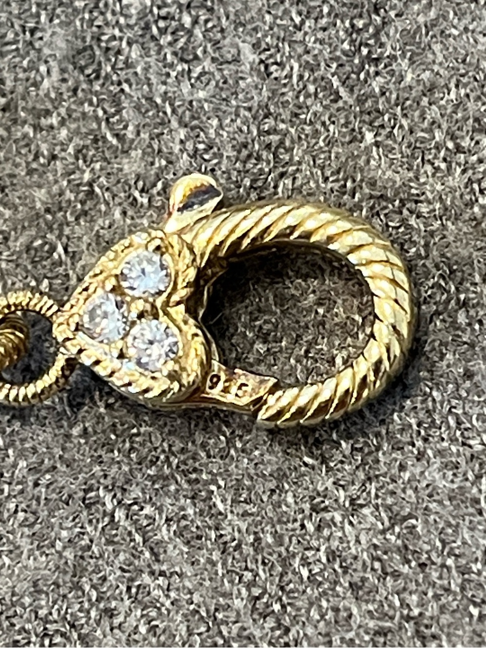 Judith Ripka Gold over Sterling Rolo-link CZ Bracelet - Picture 6 of 10